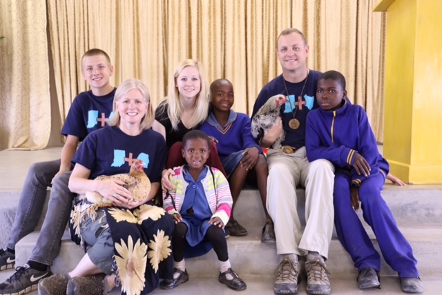 Smith family with their sponsored children...